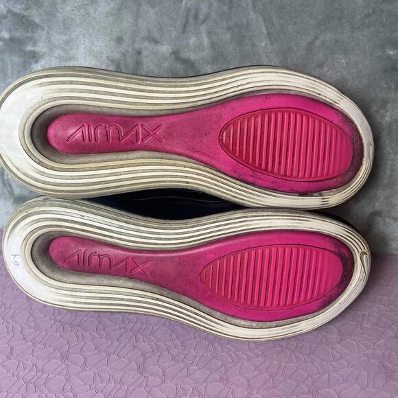 Nike Air Max 720 Sneakers Womens Size 10 Black/Laser Fuchsia Comfort CD2047-001 - Picture 7 of 8